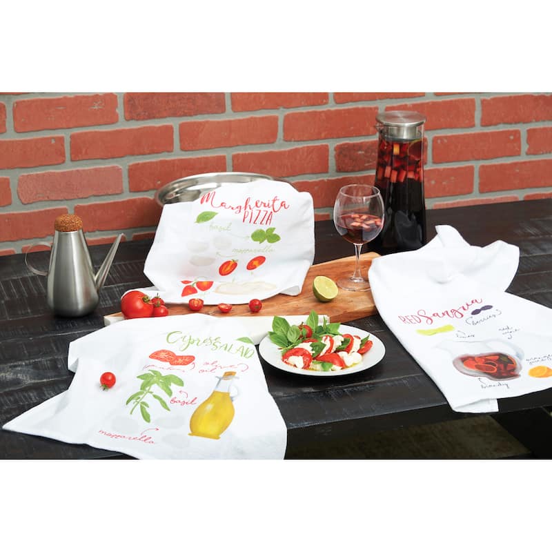 Pizza Caprese & Sangria Towel S/3