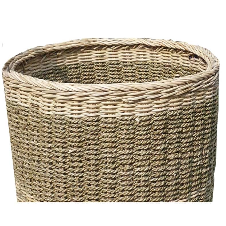 Abaca Simple Round Tall Basket