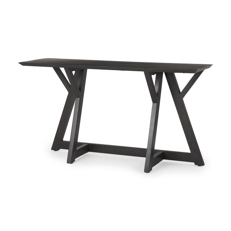 HomeRoots 54" Brown Solid Wood Trestle Console Table - 54' X '29.5' X '16