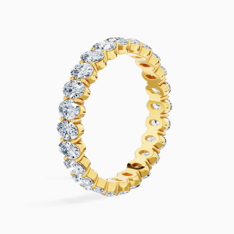 Auriya 14k Gold Oval North-South Lab Grown Diamond Eternity Band 2.40 - 10.50 ct. tw. (F-G, VS)