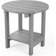 WINSOON Outdoor 2-Tier Plastic Side Table Adirondack Tables