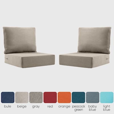 2 Pairs 6 Inch Seat Back Cushion for Chair, Sofa