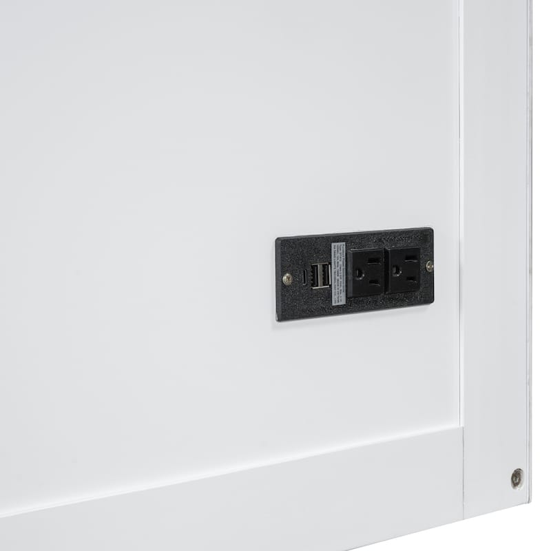 Full Size Space-Saving Murphy Bed with USB Ports and Large Drawers