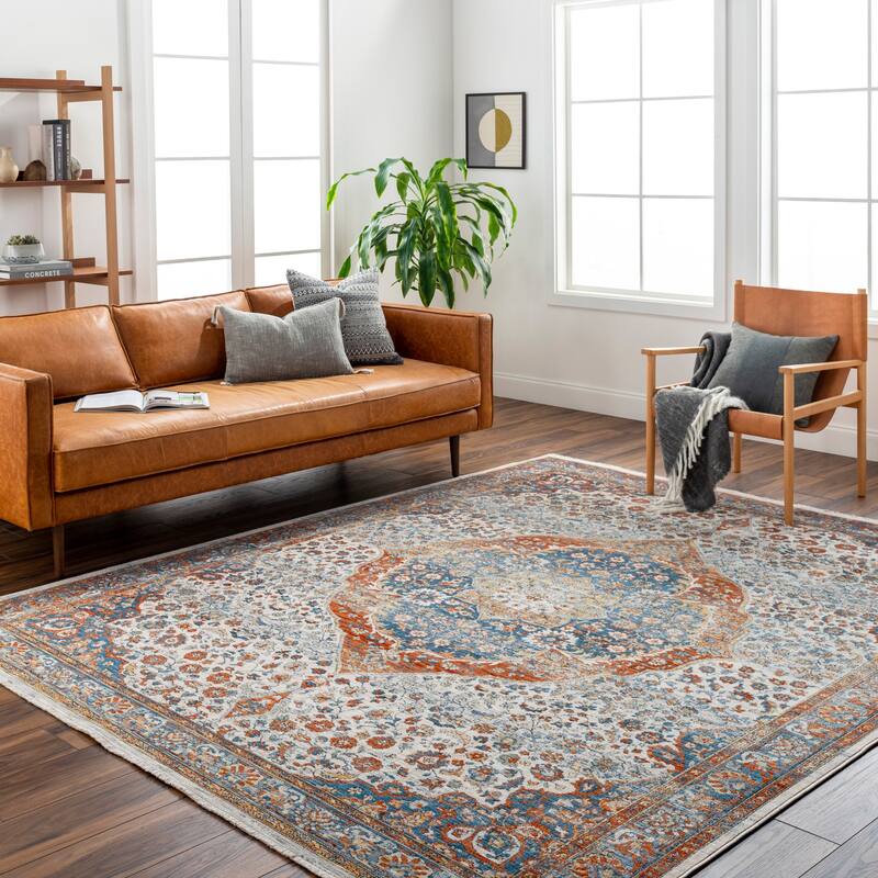 Hewan Traditional Area Rug - 8' 10" x 12' 8" - Burnt Orange