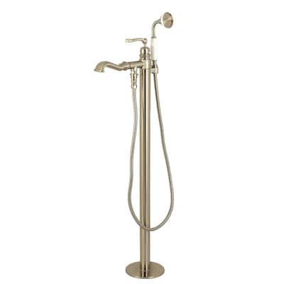 Royale Freestanding Tub Faucet with Hand Shower in Brushed Nickel