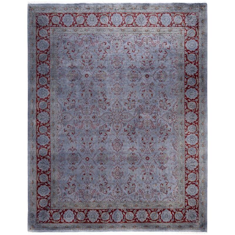 Overdyed One-of-a-Kind Hand-Knotted Area Rug - Gray - 8' 1" x 10' 4"