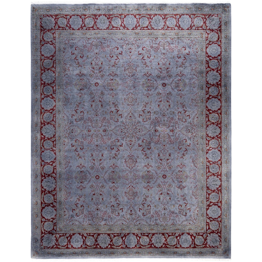 Overdyed One-of-a-Kind Hand-Knotted Area Rug - Gray - 8' 1" x 10' 4"