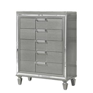 Genoa Gunmetal 5-Drawer 34 in. W Chest of Drawers