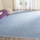 SAFAVIEH Handmade Flatweave Montauk Shkurte Cotton Rug - 6' x 9' - Blue/Ivory