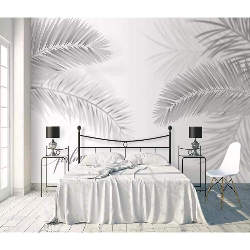 GK Wall Design Dark Palm Leaves Tropical Removable Wallpaper
