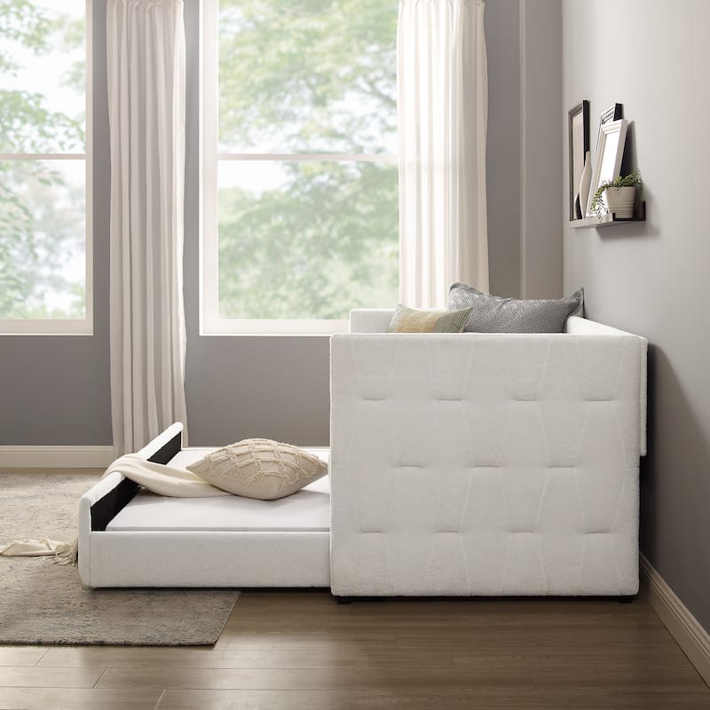 Corvus Somme Tufted Upholstered Daybed with Trundle