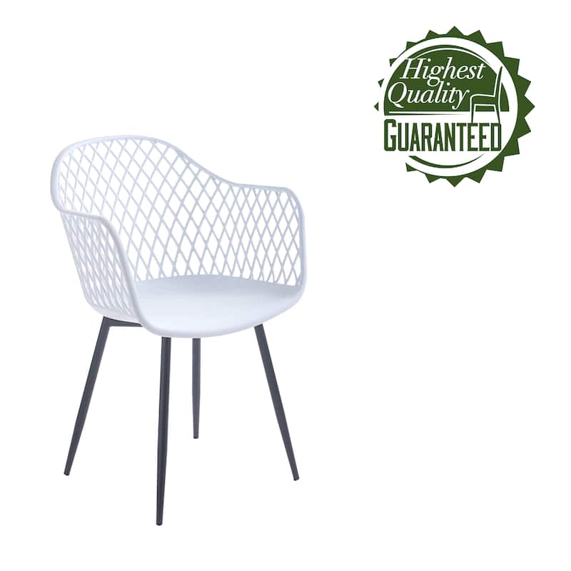 Porthos Home Mitt Hard Plastic Dining Chairs w/ Iron Legs (Set of 2)