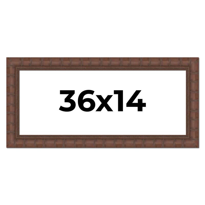 36x14 Frame Pewter Solid Wood Picture Frame Width 1.625 Inches | Interior Frame Depth 0.6875 Inches