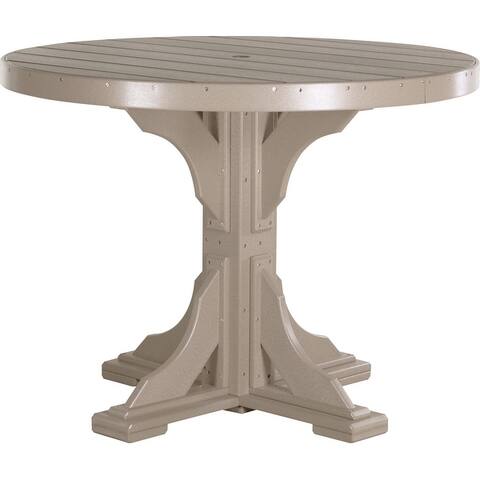 Poly Lumber Round Dining Table Set with Regular Chairs