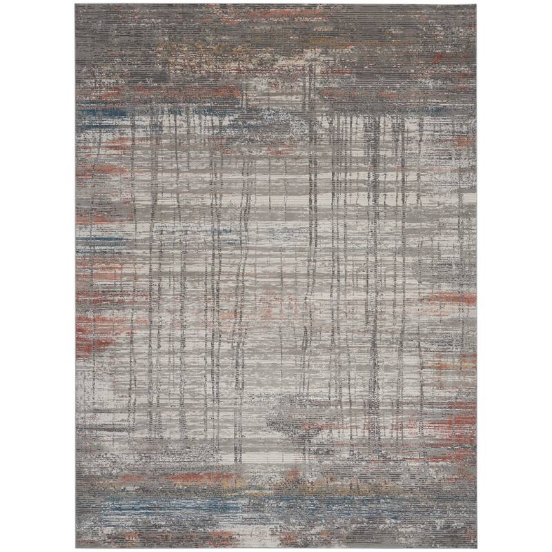 Nourison Rustic Textures Abstract Rustic Area Rug - 7'10" x 10'6" - Grey/Multi - Rectangle