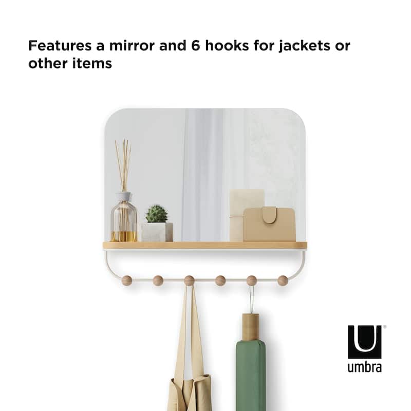 Umbra Estique Mirror With Hooks