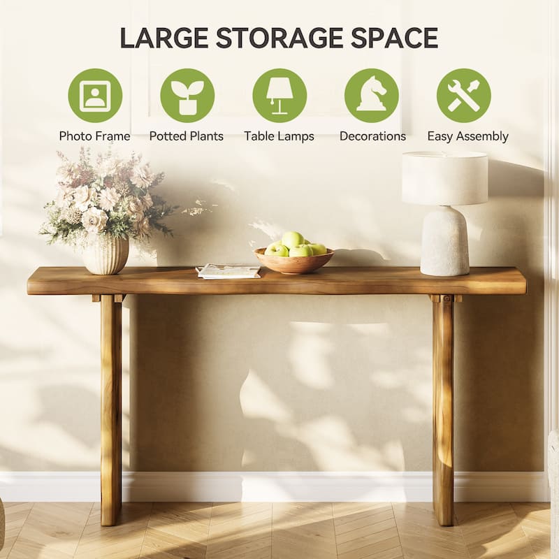 63'' Solid Wood Console Table,Sofa Table for Entryway Living Room