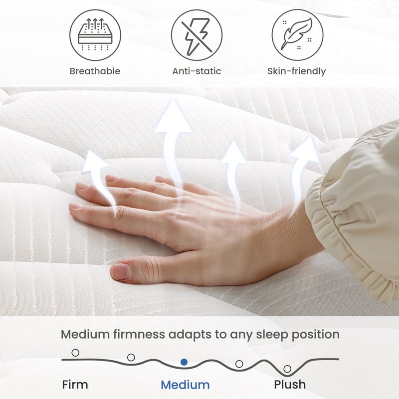 SweDrea Classic Comfort 12-inch Hybrid Mattress