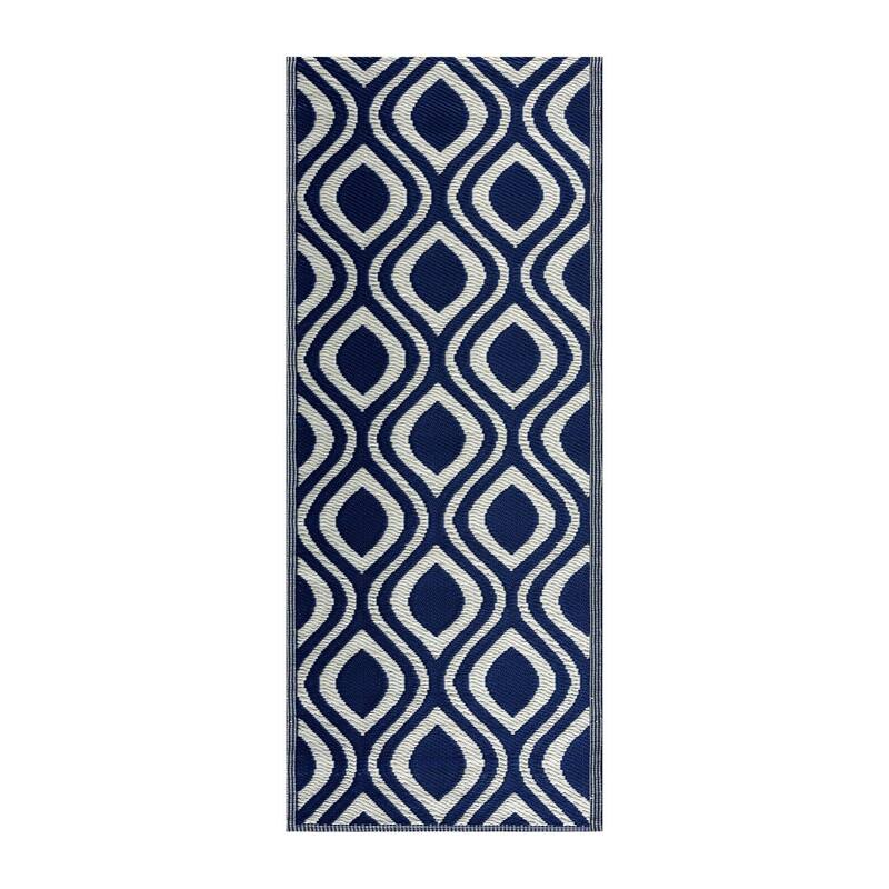 Playa Rug Outdoor Recycled Reversible Plastic Folded Mat/Rug Venice Collection Lightweight & Weather, Water and UV Resistant