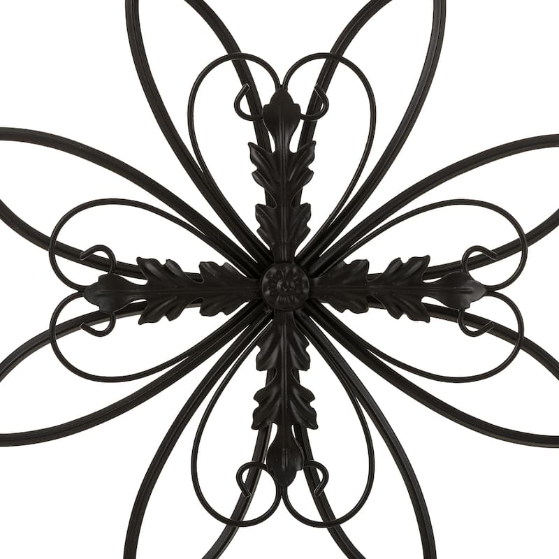 Glitzhome 20"L/ 23.5"L Traditional Iron Scroll Garden/Home Wall Decor