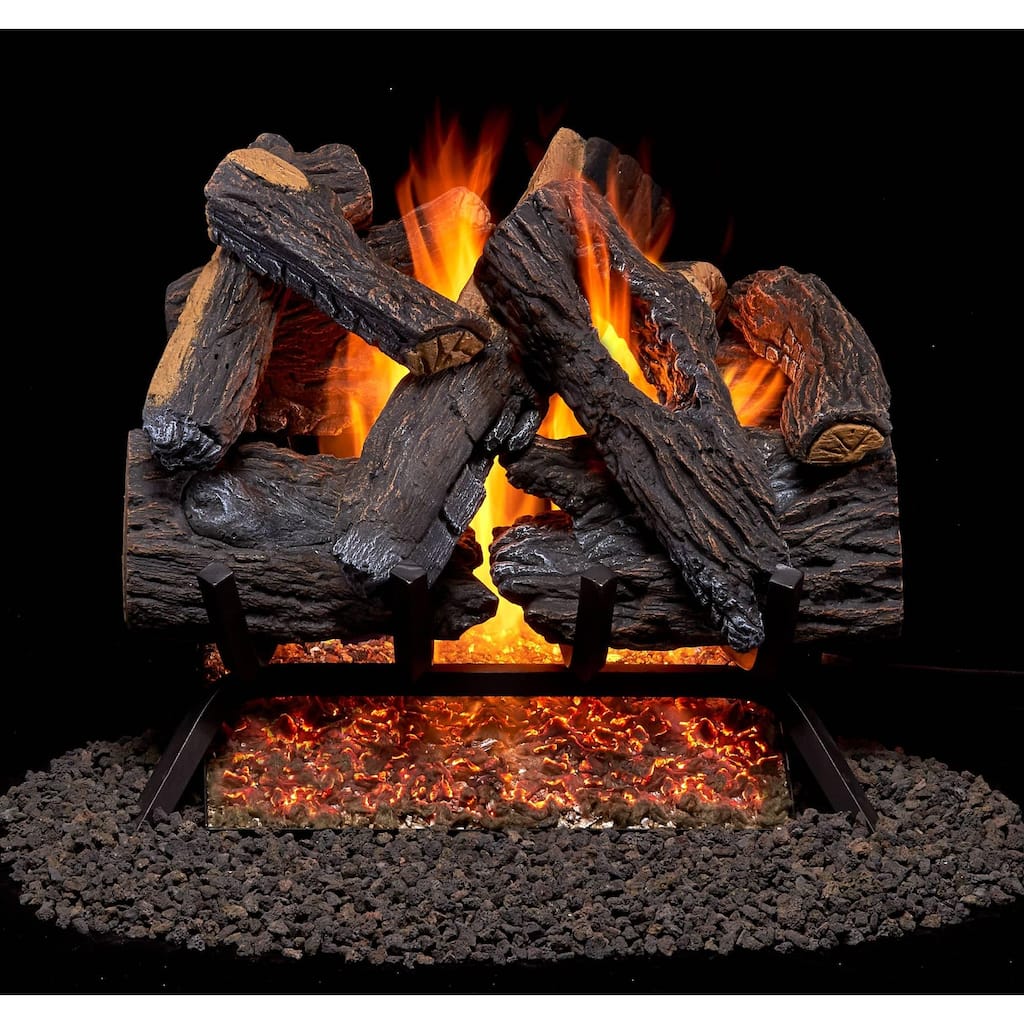Duluth Forge FNVL18-1-RO 45,000 BTU Natural Gas Log Set Fireplace with