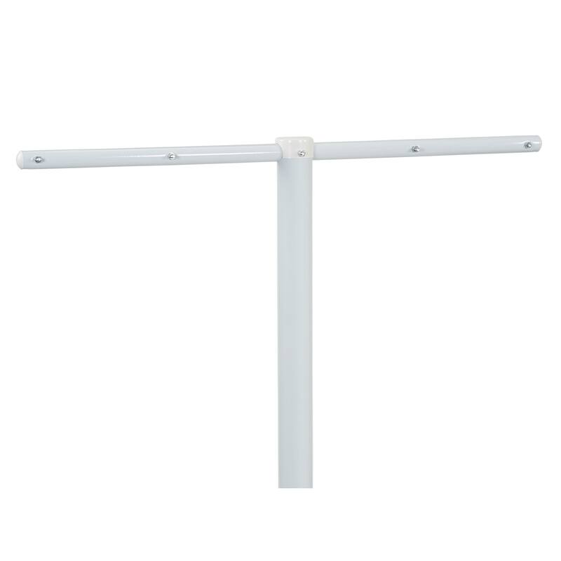 Household Essentials White Mega T-Post Assembly Clothesline Pole