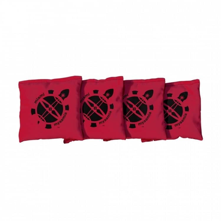 Miami University RedHawks Heritage Red Cornhole Bags