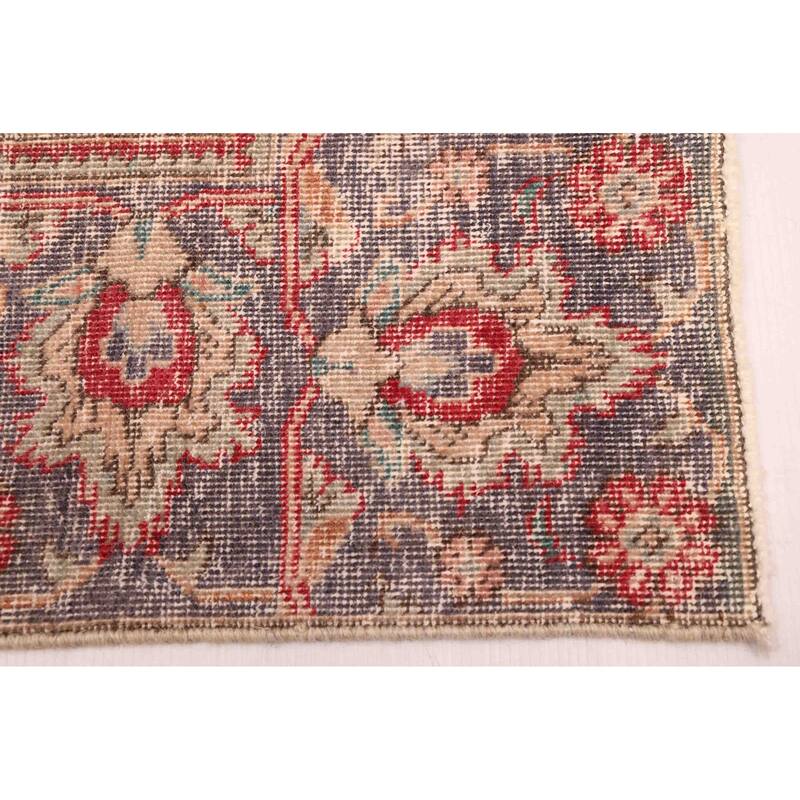 ECARPETGALLERY Hand-knotted Antalya Vintage Dark Red Wool Rug - 9'1 x 11'4