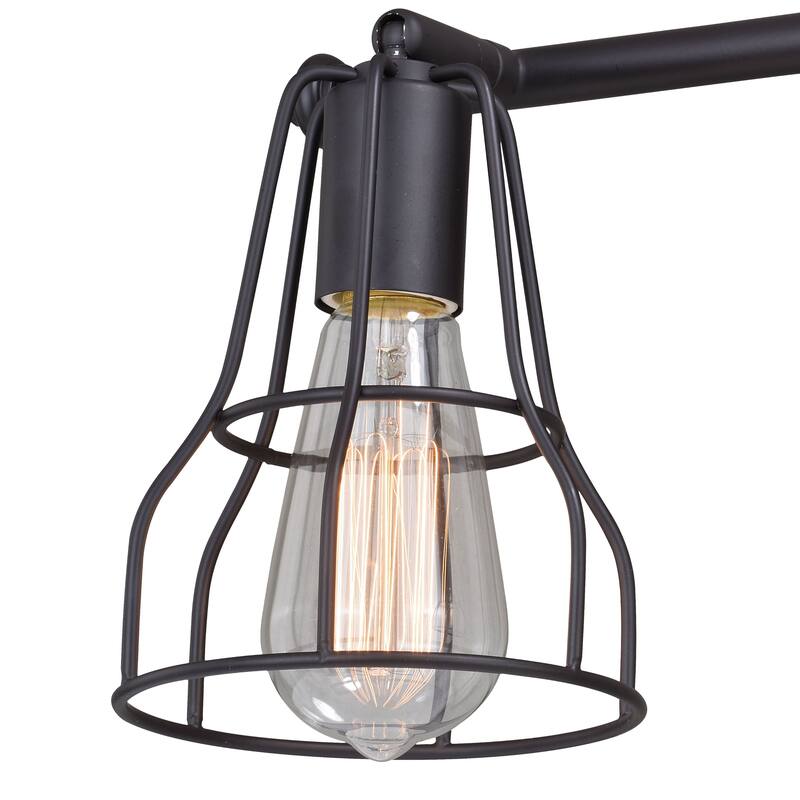Clybourn 2 Light Bronze Adjustable Wire Cage Bathroom Vanity Fixture - 14.25-in W x 9.75-in H x 8.25-in D