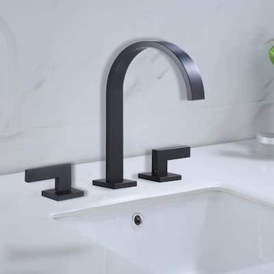 Modern Black Widespread Bathroom Sink Faucet Bathroom Faucets For Sink 3 Holes