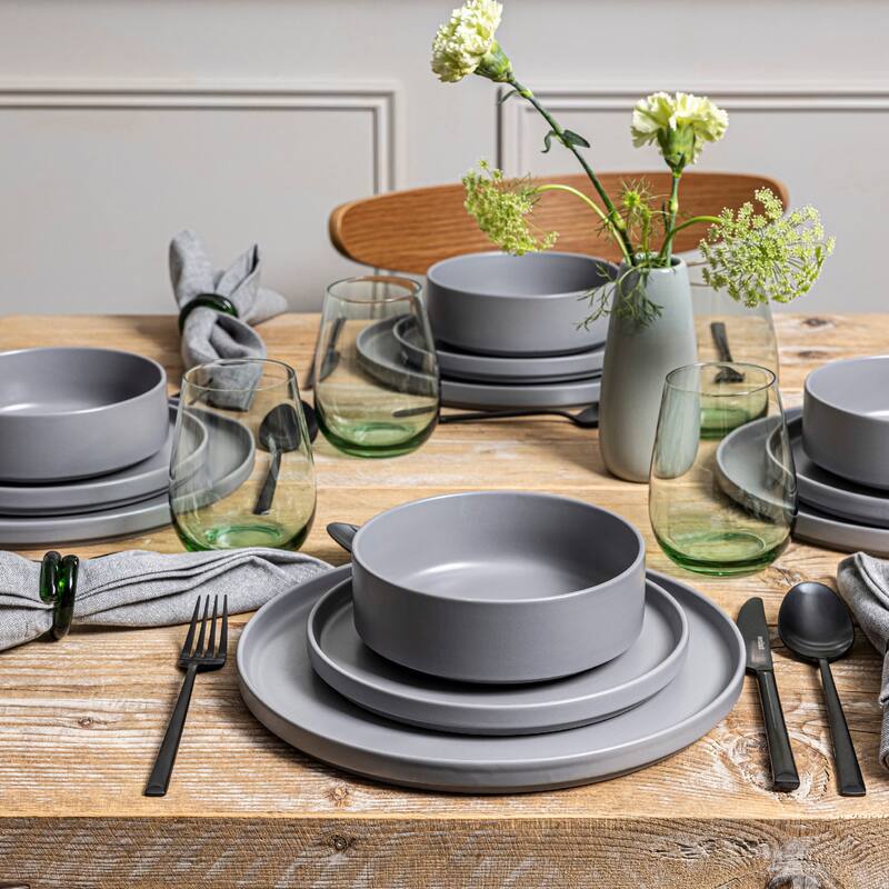 over&back Stackable 25oz Semi-Matte Stoneware Cereal Bowls