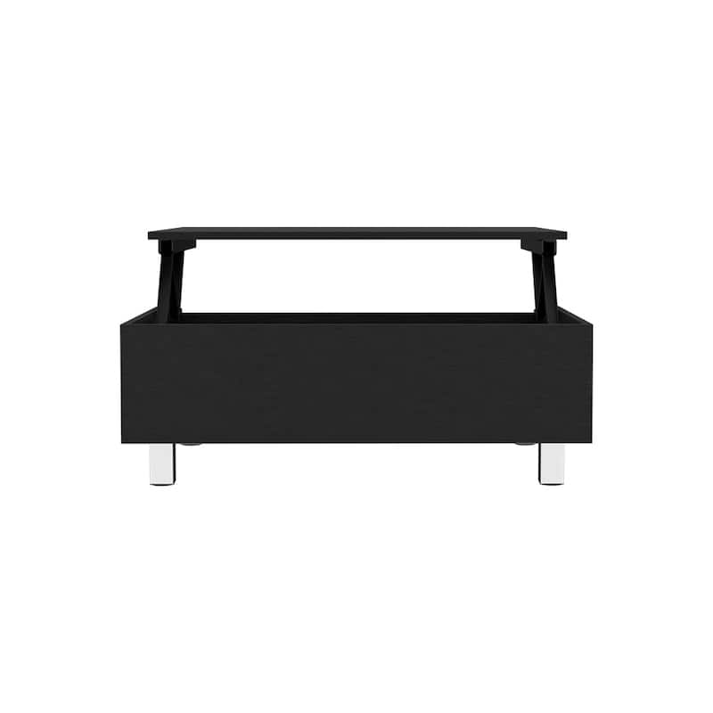 Lift Top Coffee Annapolis, Storage Compartment, Black Wengue Finish