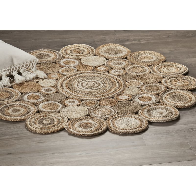Sevita Braided Organic Jute Circle Area Rug - 6' Round