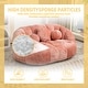 preview thumbnail 61 of 93, Chenille Bean Bag Loveseat Sofa High Back for Adults and Kids Indoor & Outdoor