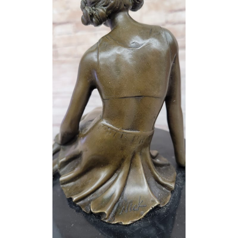 Bronze Art Deco Style Figural Elegant Woman Hand Made Statue Sculpture