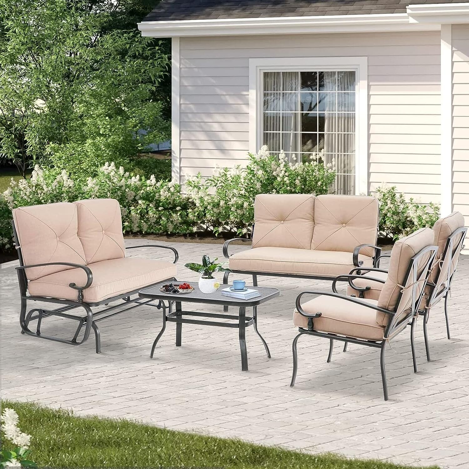 Wrought iron hotsell patio conversation sets