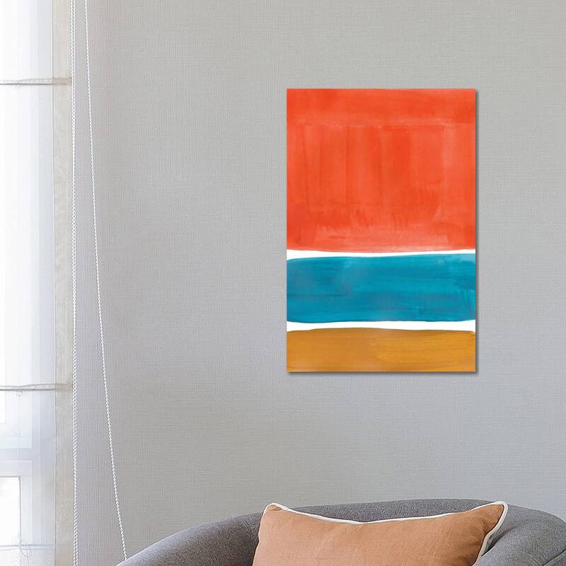 iCanvas "Orange Teal Rothko Remake" by EnShape Canvas Print - 26x18x1.5