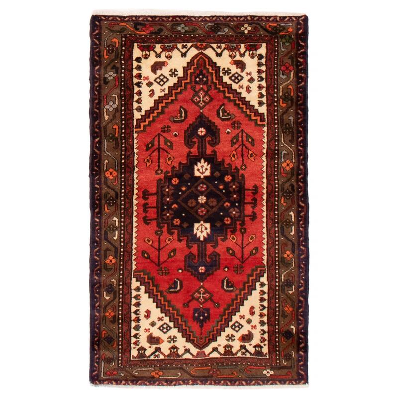 ECARPETGALLERY Hand-knotted Andelz Red Wool Rug - 3'3 x 5'5 - Red - 3'3 x 5'5