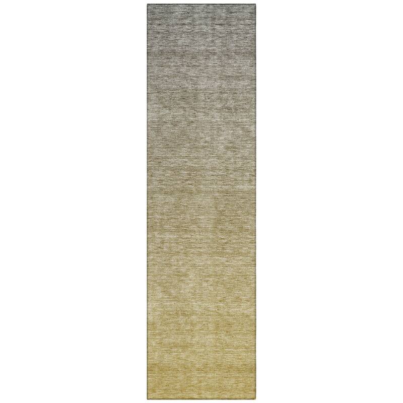Machine Washable Indoor/ Outdoor Chantille Solid Ombre Rug