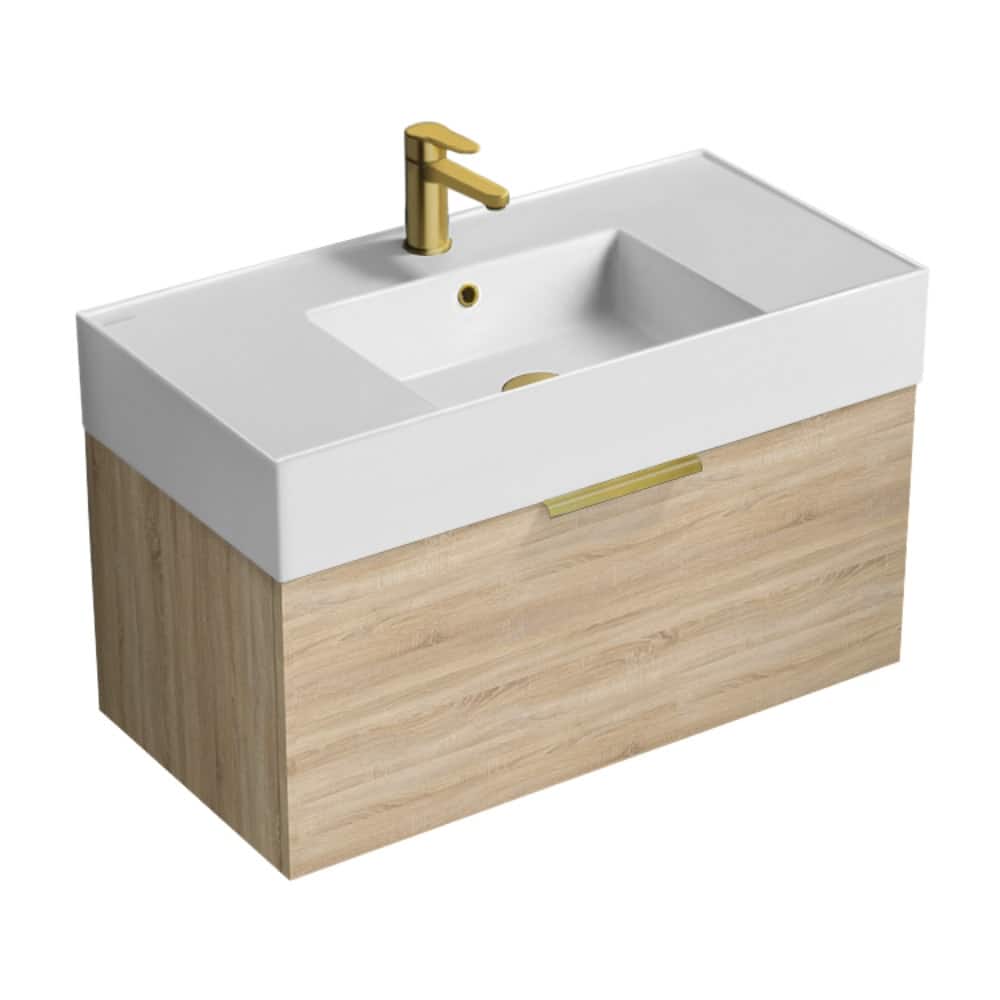 Nameeks Derin-3217-W-S Derin 32" Wall Mounted Single Basin Vanity Set