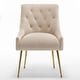 preview thumbnail 77 of 106, SEYNAR Modern Dining Chairs Set of 6, Velvet Accent Chair Tufted Back Armless Chair with Back Pull