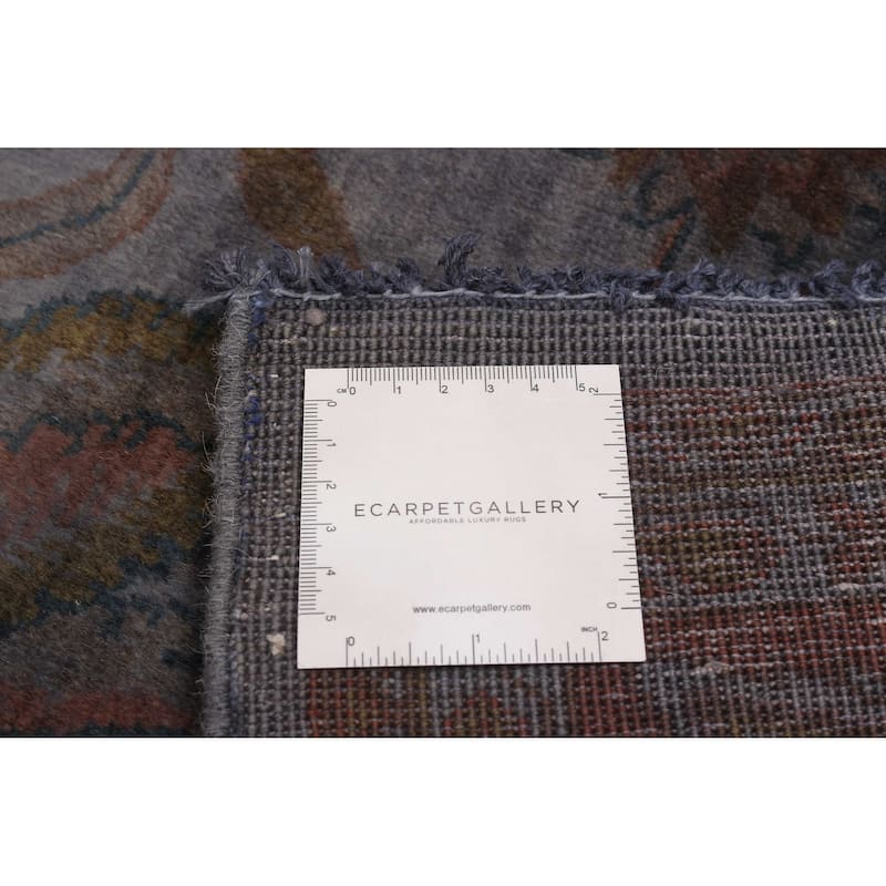 ECARPETGALLERY Hand-knotted Color Transition Grey Wool Rug - 6'4 x 9'4