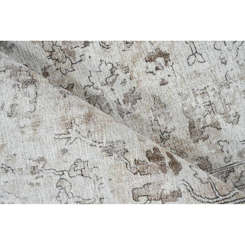EXQUISITE RUGS Dorchester Hand-loomed Wool/Bamboo Silk Beige/Brown Area Rug.