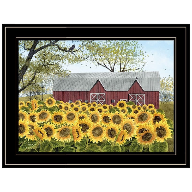 TrendyDecor4U Farmhouse "Sunshine" Framed Print Wall Art by Billy Jacobs