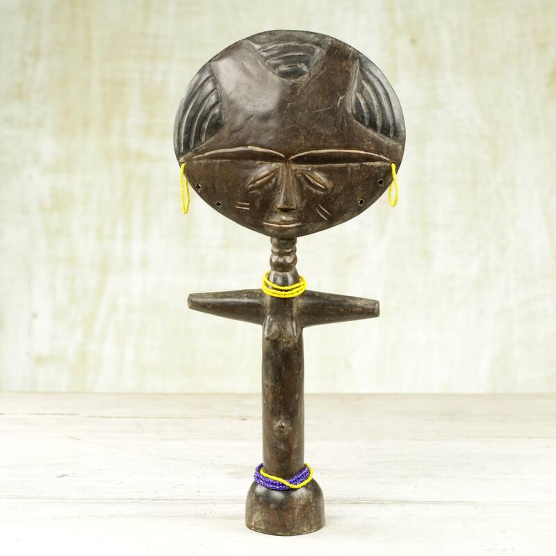 Novica Handmade Mansa Woman Wood Fertility Doll