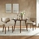 preview thumbnail 30 of 40, HULALA HOME Hipolito Mid Century Modern Ergonomic Dining Chair with Solid Wood Legs Set of 2 Sand