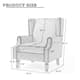 Upholstered Nailhead Trim Armchair Wingback Accent Chairs Set of 2