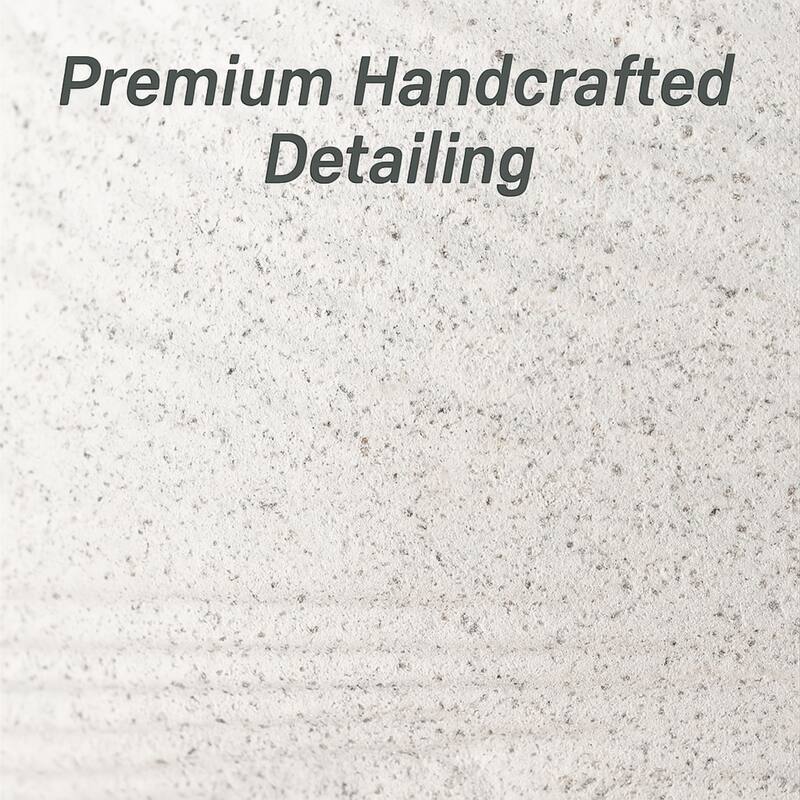 Aria Home White Speckled Textured Ceramic Vase for Modern Rustic Décor