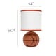 preview thumbnail 5 of 8, 10.7" SportsLite Mini Basketball Table Lamp for Kids Room, Mancave, Orange - 6.2" L x 6.2" W x 10.7" H