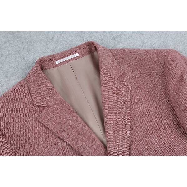 Shop Men S Classic Fit Blazer Linen Cotton Sport Coat Overstock